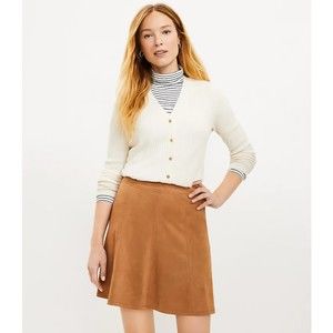 NWT LOFT Faux Suede Flippy Skirt size 14